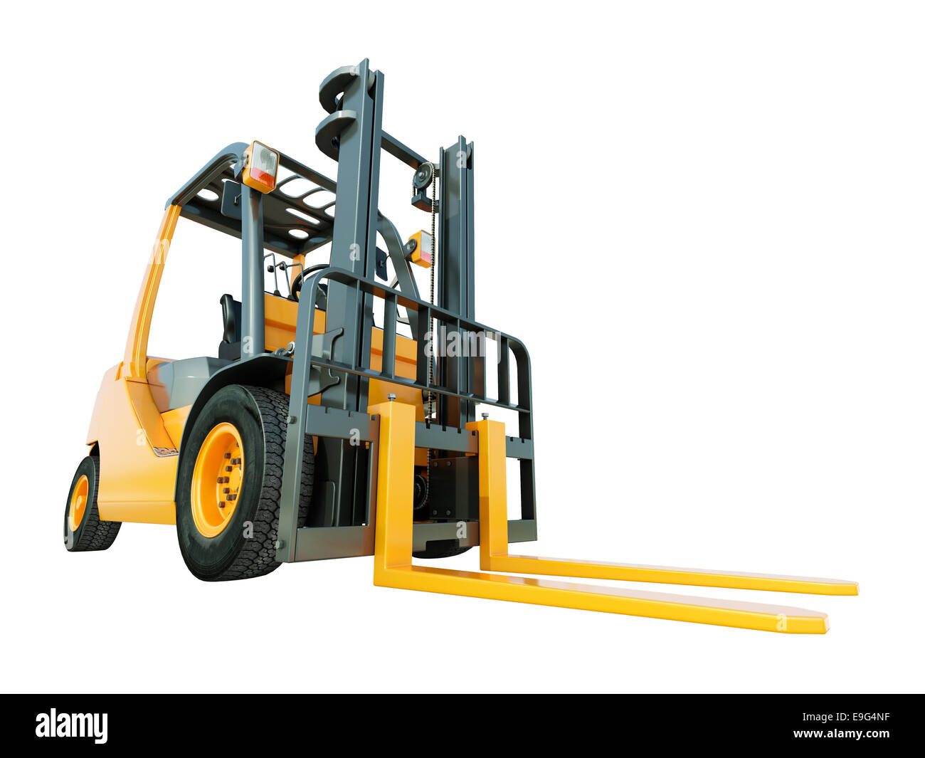 Gabelstapler, isoliert Stockfoto