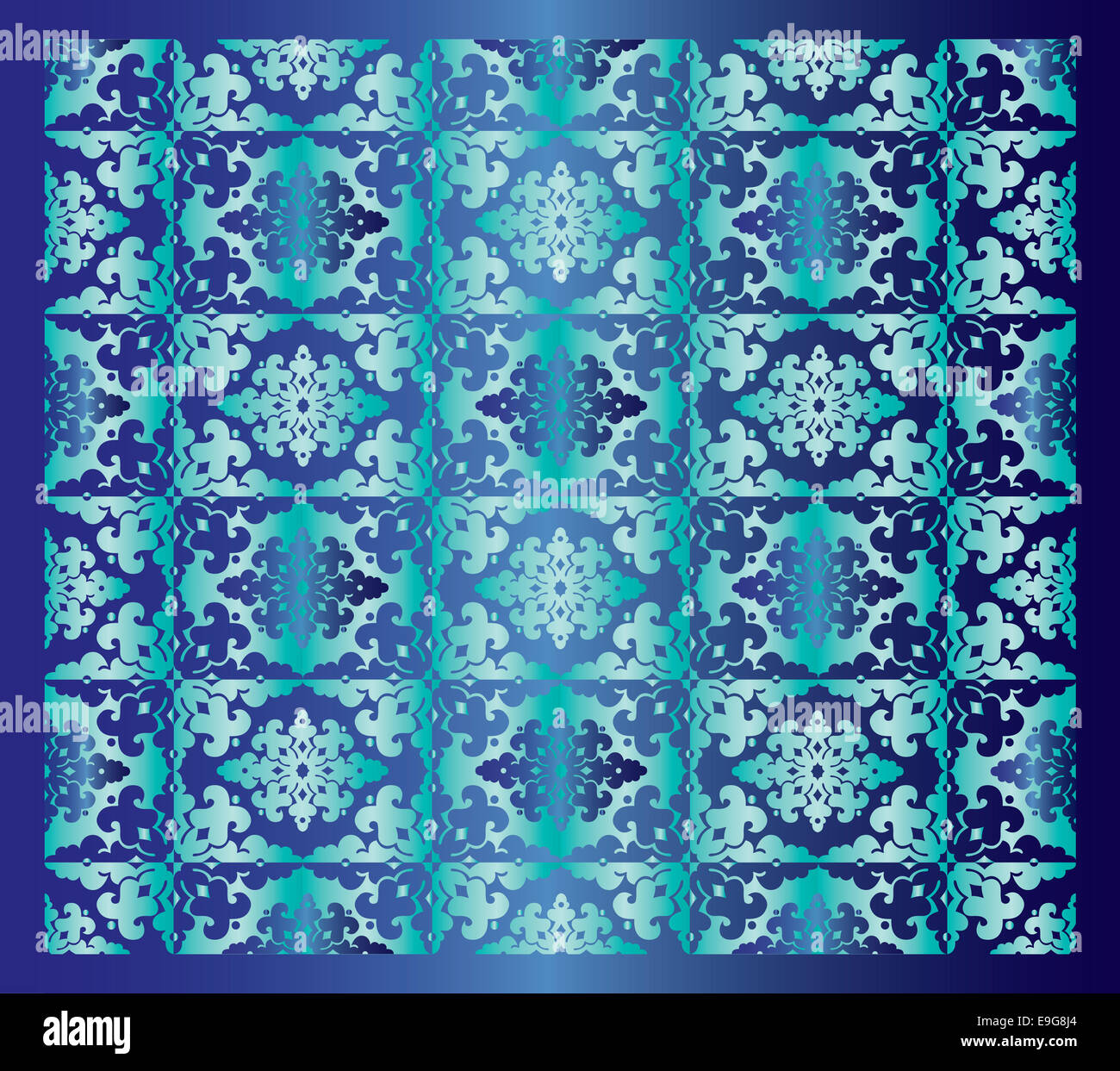 abstrakte geometrische Muster (blau) Stockfoto