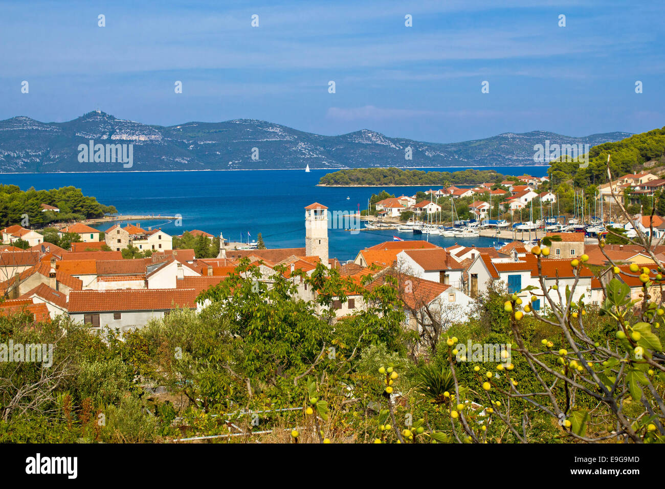 Blick auf die Adria Insel Veli Iz Stockfoto