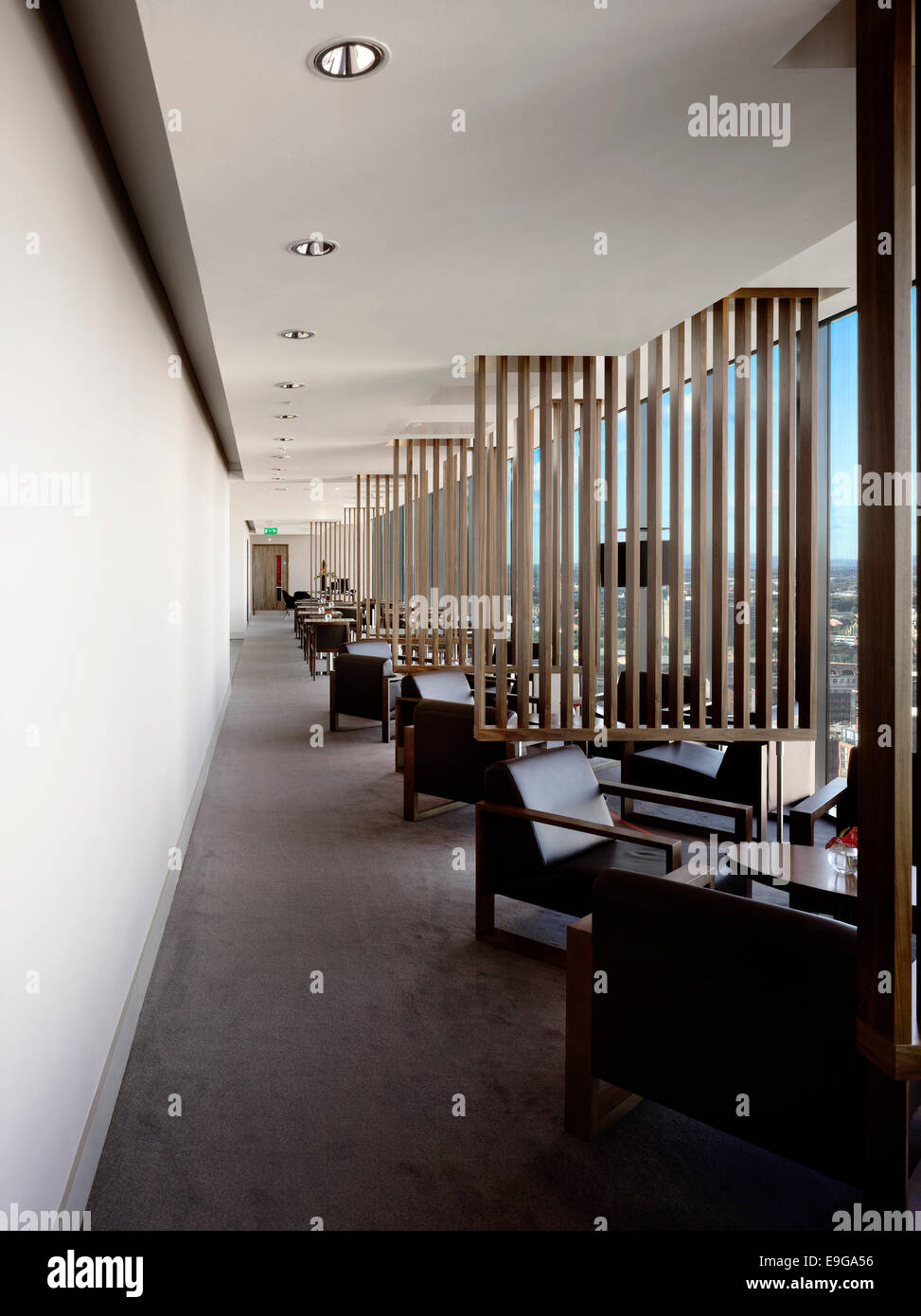 Lounge-Bereich im Hilton Tower, 303 Deansgate Manchester, UK. Stockfoto