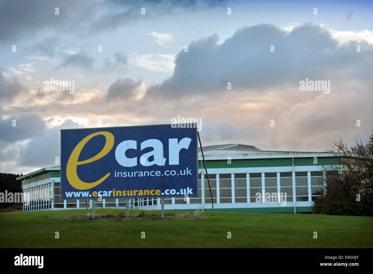 ECar Versicherung Büro in Aust, Gloucestershire UK Stockfoto