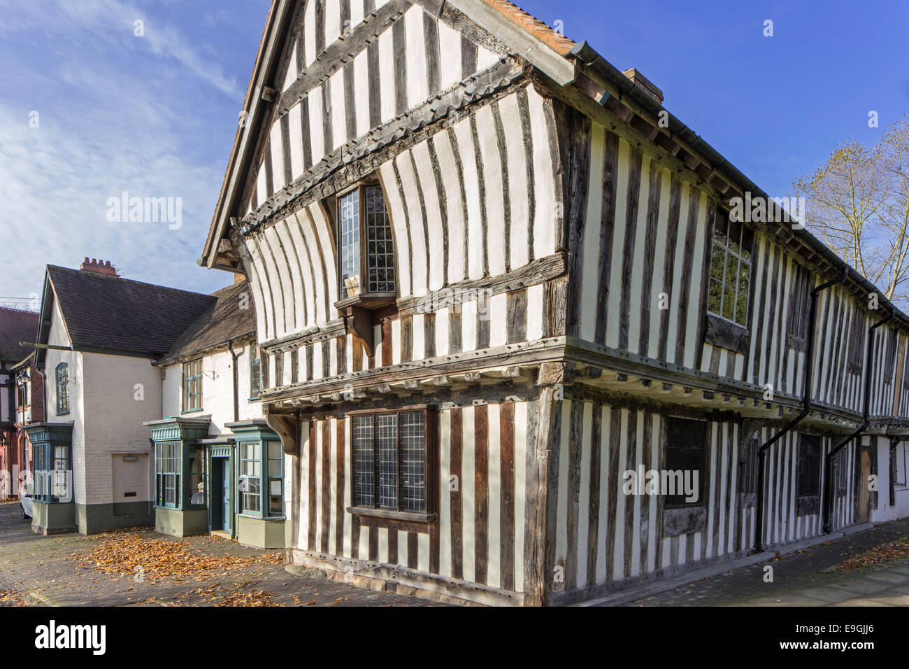 The15th Fachwerk Jahrhundert Tudor Merchants House, Kings Norton, Birmingham, West Midlands, England, UK Stockfoto