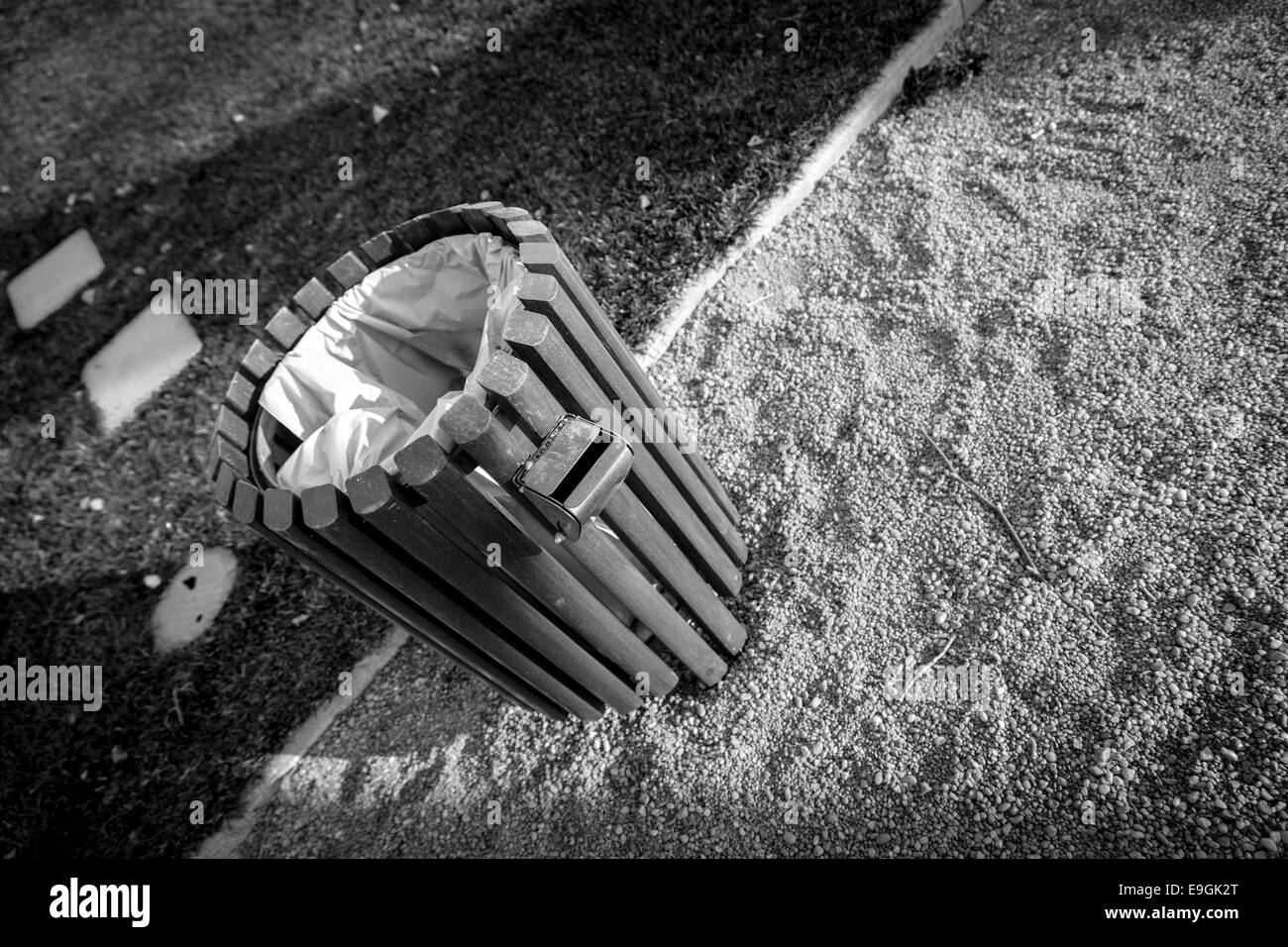 Bin im park Stockfoto