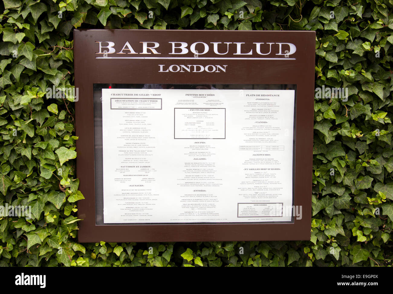 Bar Boulud, Knightsbridge, London, England, Vereinigtes Königreich Stockfoto