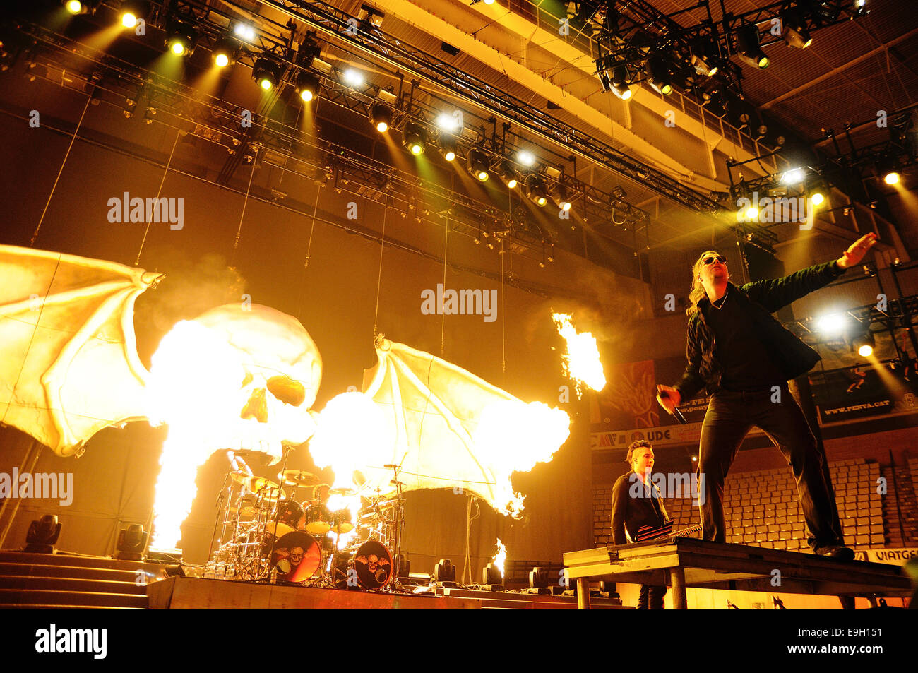 BARCELONA, Spanien - 25 NOV: Siebenfache gerächt, berühmten Heavy-Metal-Band mit mehr als 15 Millionen Fans auf Facebook. Stockfoto