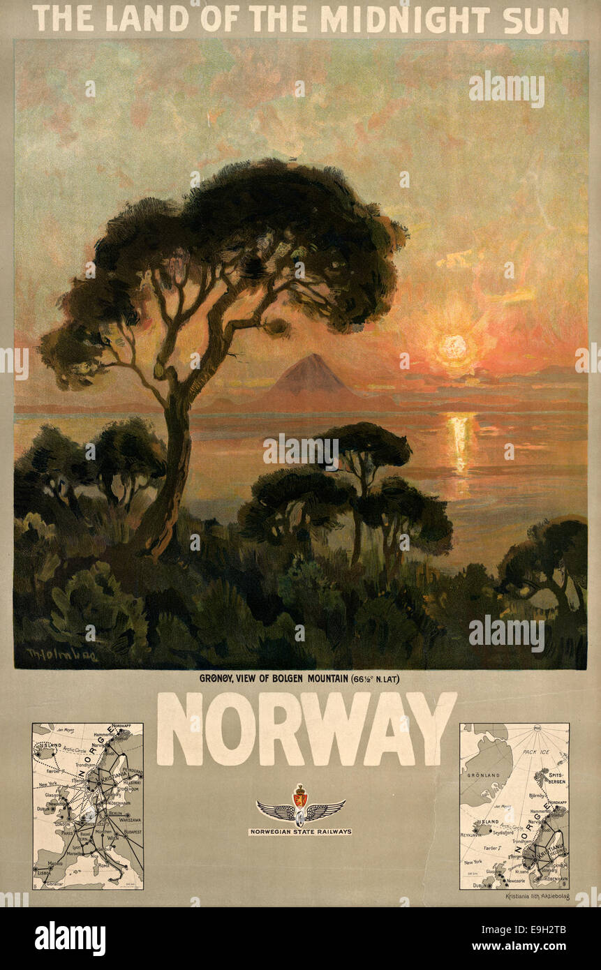 Norwegen – das Land der Mitternachtssonne Stockfoto