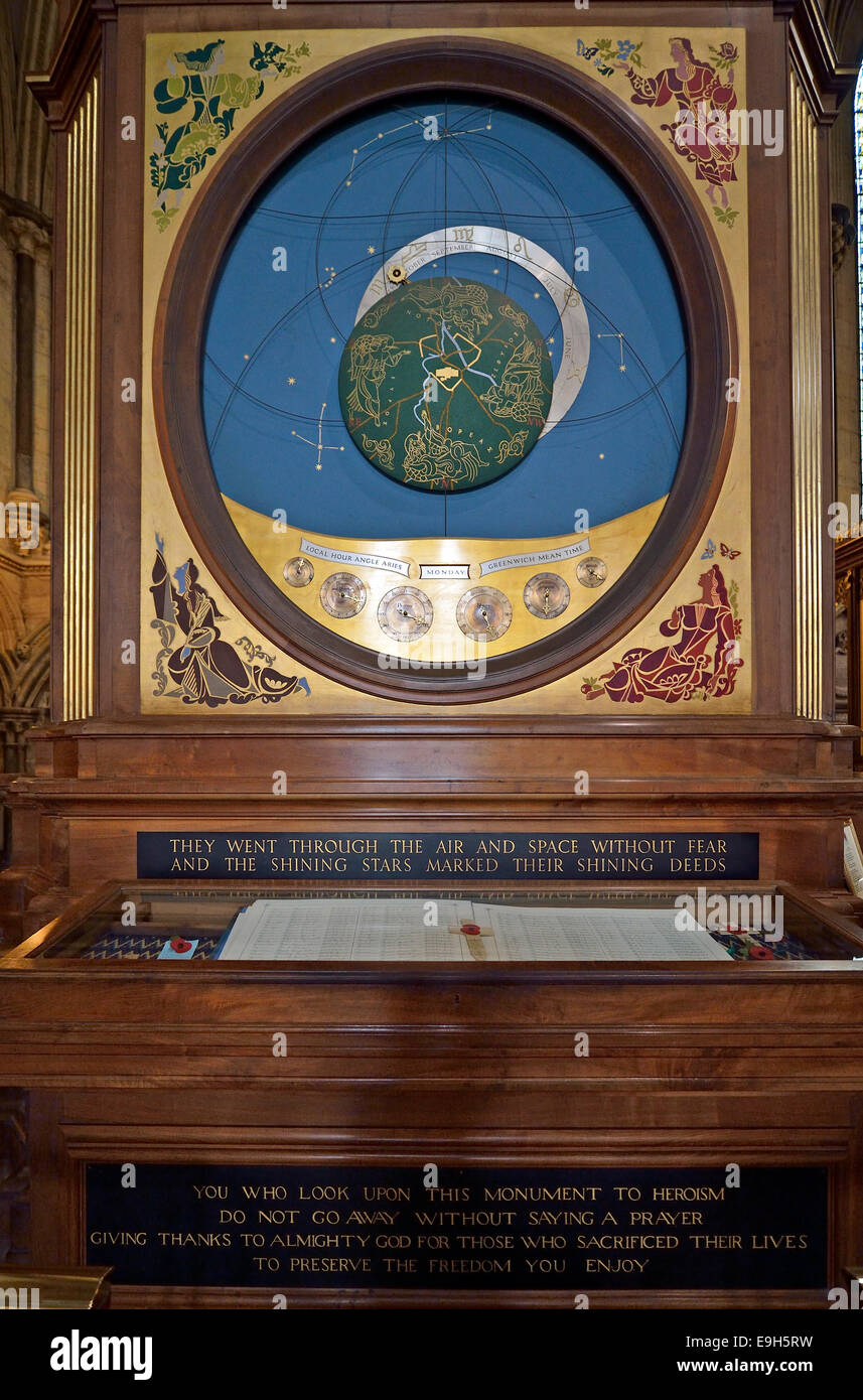 Astronomische Uhr, York Minster, York, North Yorkshire, England, Vereinigtes Königreich Stockfoto