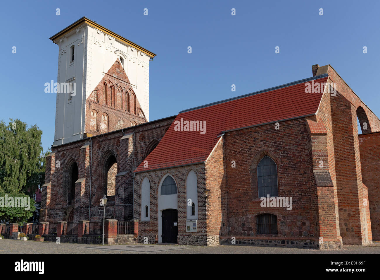 Ruinen der St. Marien Kirche, Wriezen, Oderbruch, Märkisch-Oderland, Brandenburg, Deutschland Stockfoto