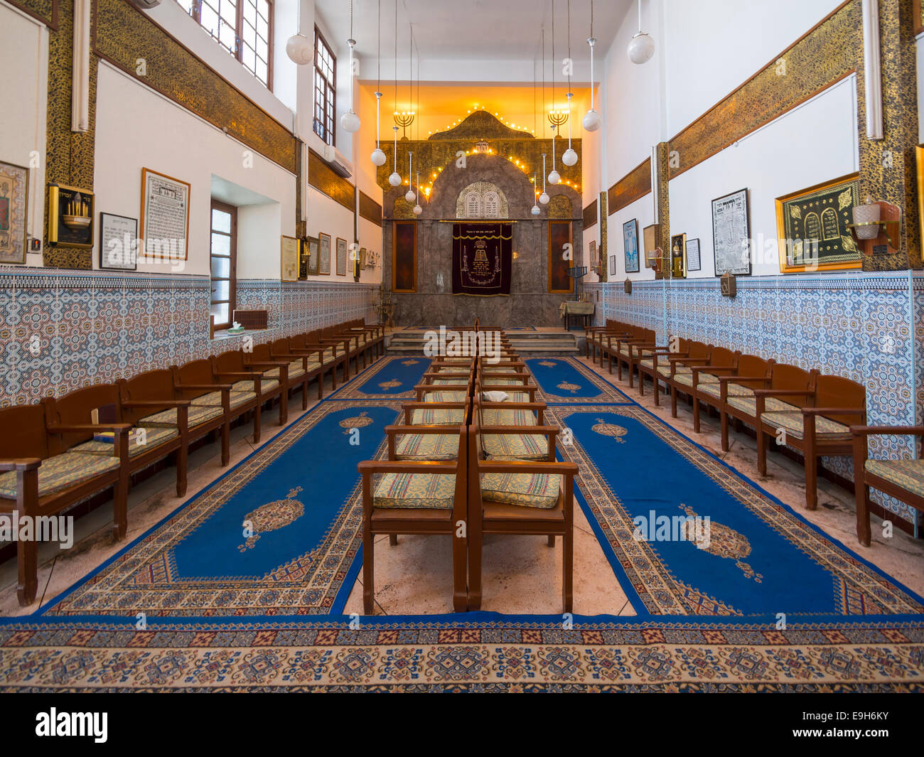 Alzama Synagoge, Derb Saka, Medina, Marrakesch, Marrakech-Tensift-Al Haouz, Marokko Stockfoto