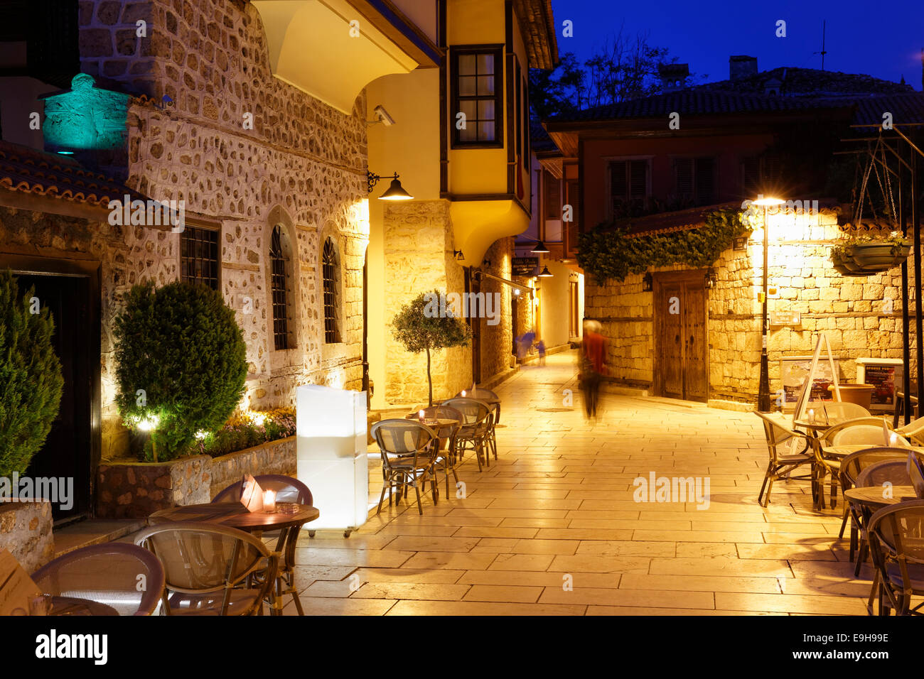 Hesapci Sokak Gasse in der Altstadt, Kaleiçi, Antalya, Provinz Antalya, Türkei Stockfoto