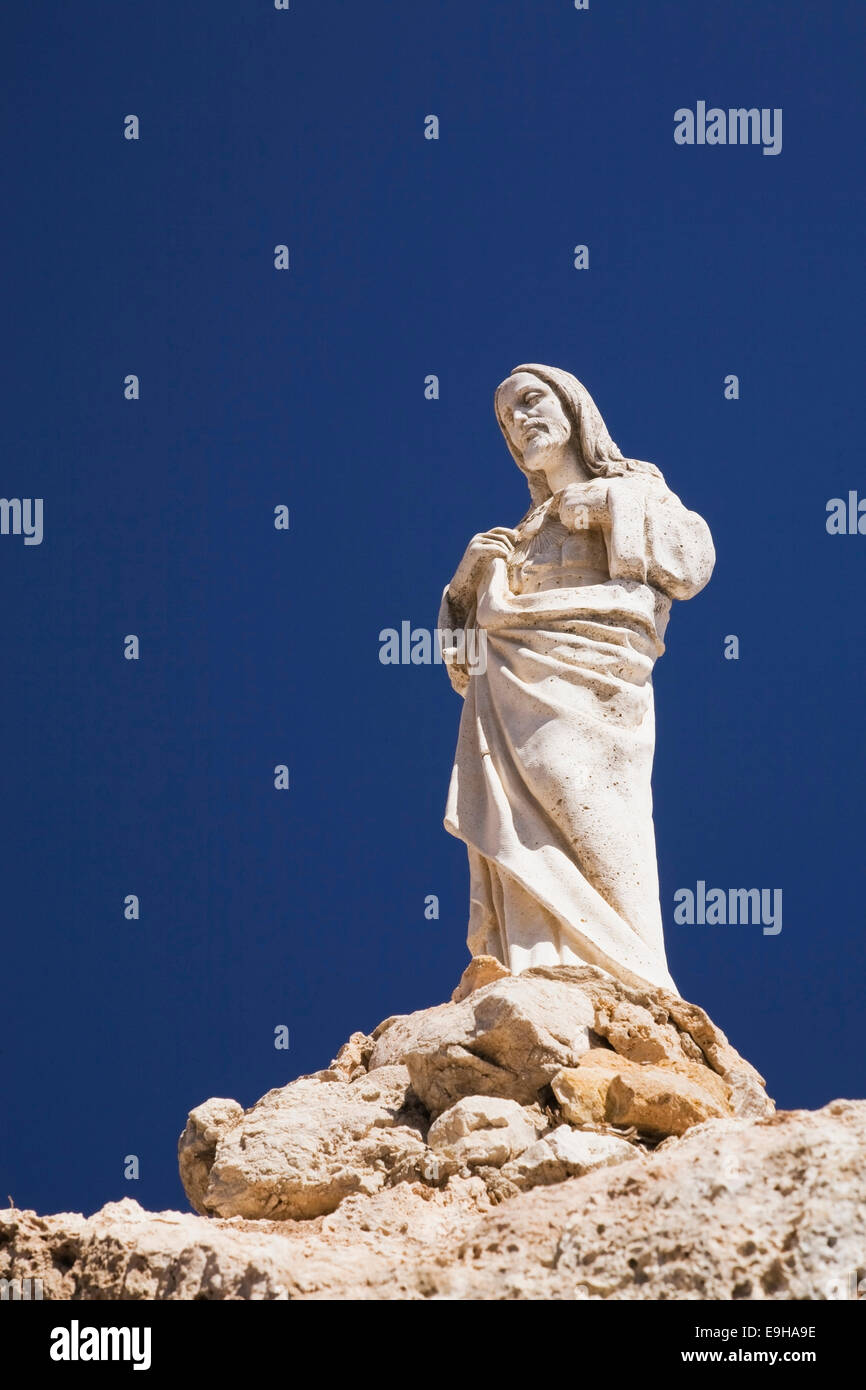 Statue am Schrein der Heiligen Jungfrau der Felsen, Mijas, Andalusien, Spanien Stockfoto