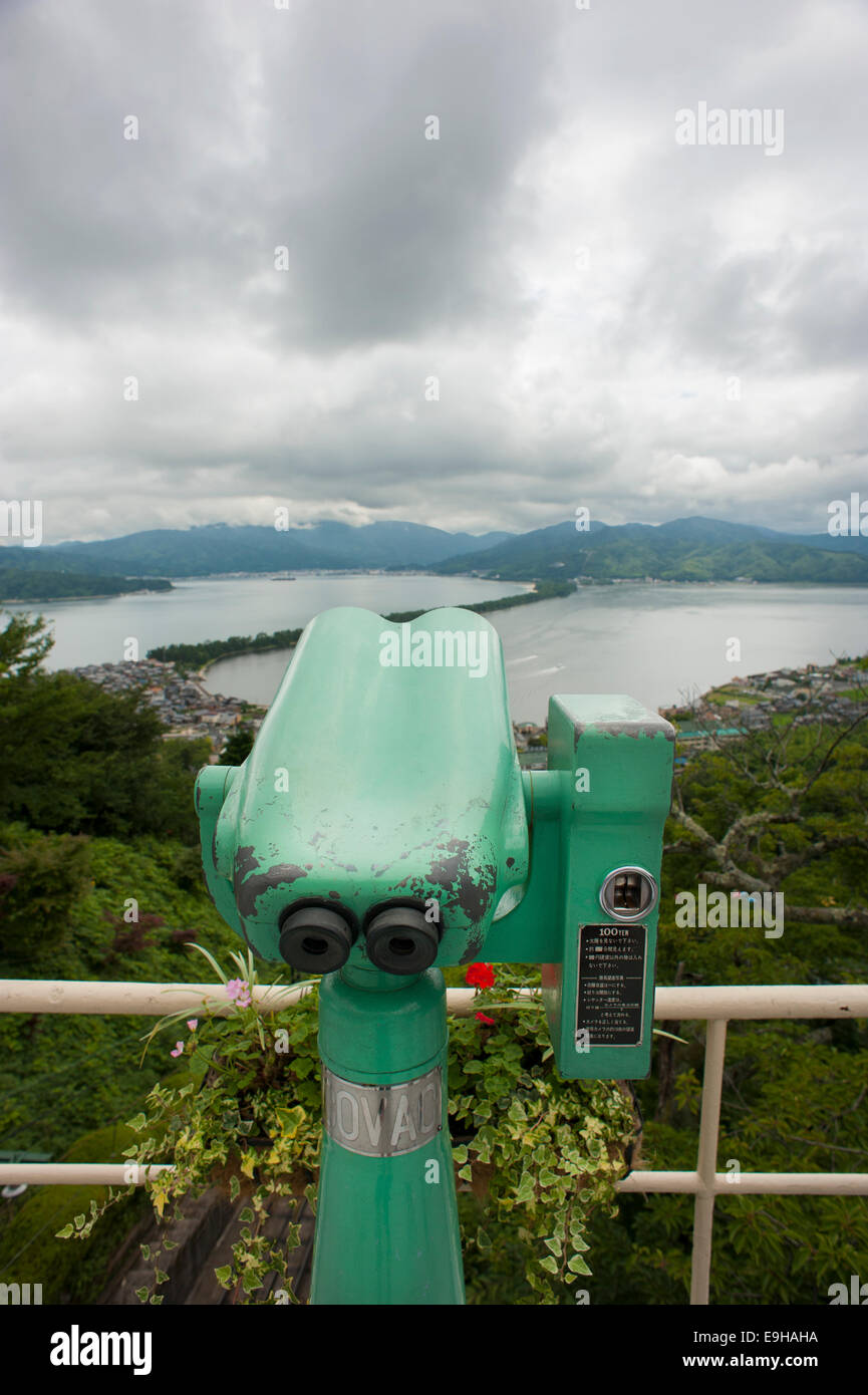 Eines der drei großen Ansichten von Japan, Amanohashidate, Japan. Stockfoto