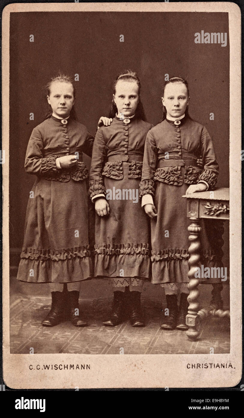 Tre Unge jenter Stockfoto