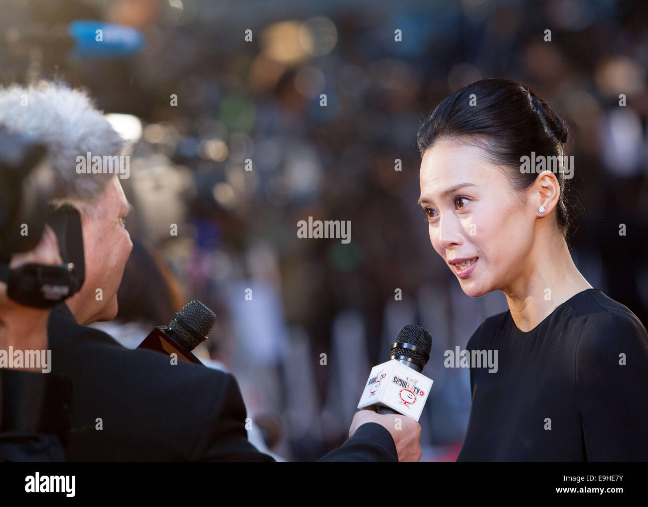 Tokio, Japan. 23. Oktober 2014. Miki Nakatani besucht den roten Teppich Eröffnungsfeier während des 27. Tokyo International Film Festival in der Innenstadt von Tokio. © AFLO/Alamy Live-Nachrichten Stockfoto