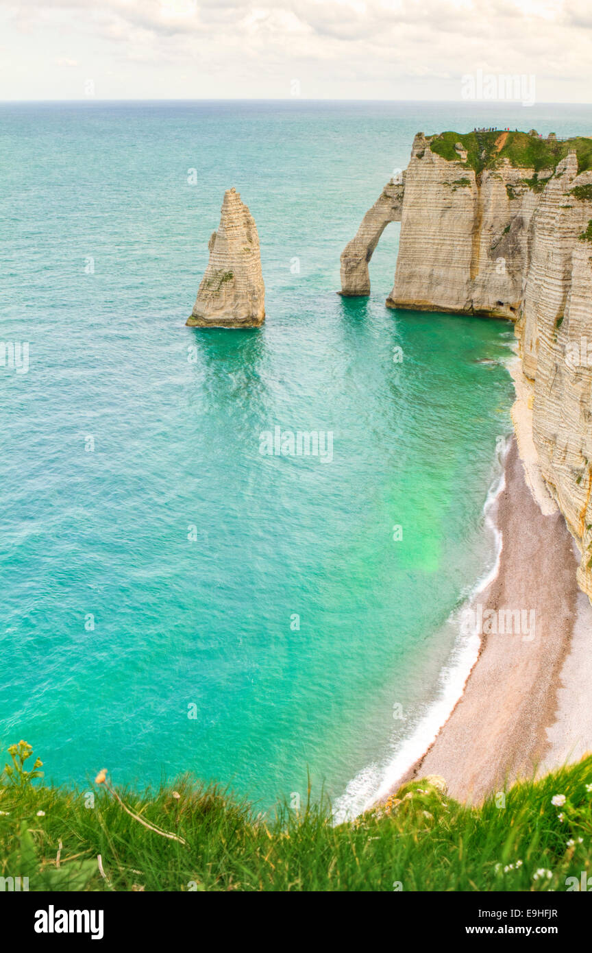 Küste von Etretat (Etretat), Frankreich Stockfoto