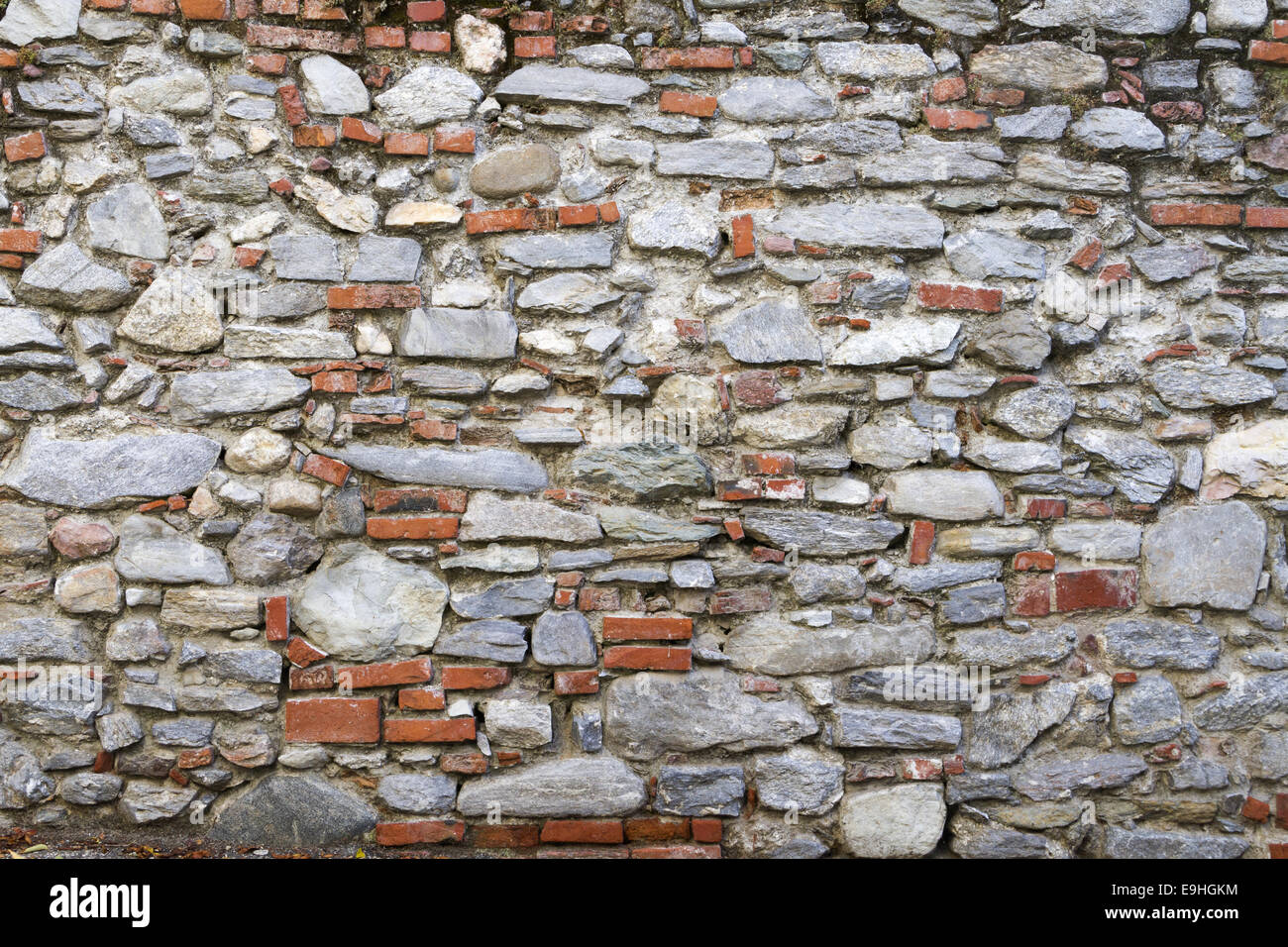 Wand aus Trümmern Stockfoto