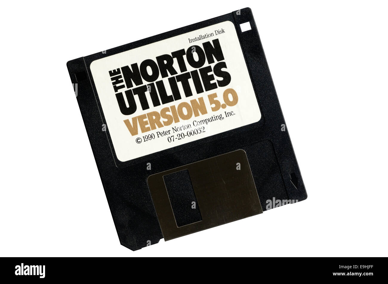 Norton Utilities Version 5.0 Dienstprogramme Programm Diskette. Stockfoto