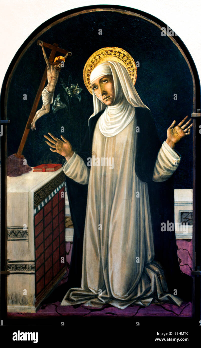Sainte Catherine de Sienne von Matteo di Giovanni 1430 – 1495 Siena Italienischer Renaissance-Künstler Italien Italienisch. Stockfoto
