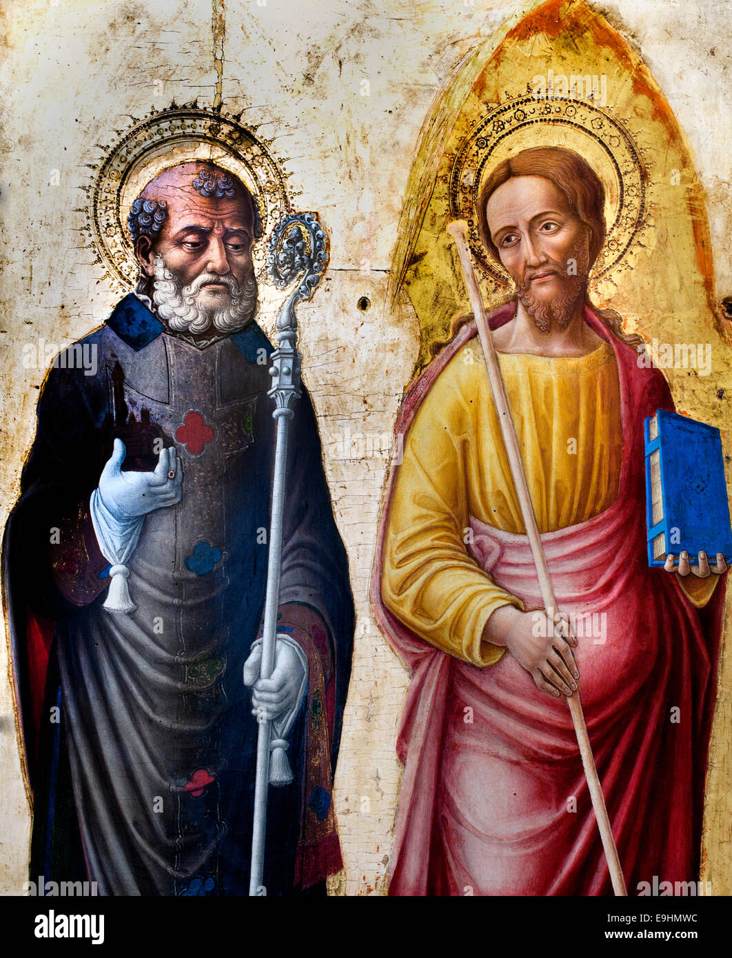 St. Petronius und St Jacques Antonio Vivarini. Bartolomeo Vivarini 1415-1499 Venedig Italien Italienisch Stockfoto