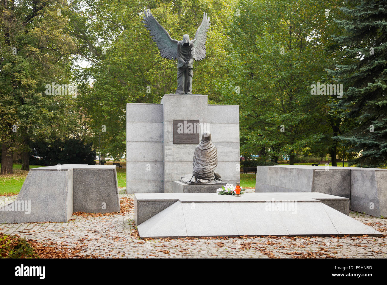 Denkmal für die Opfer von Katyn Massaker, Wroclaw, Polen Stockfoto