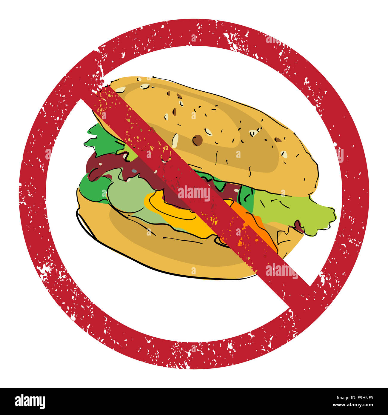 Hamburger verboten Stockfoto