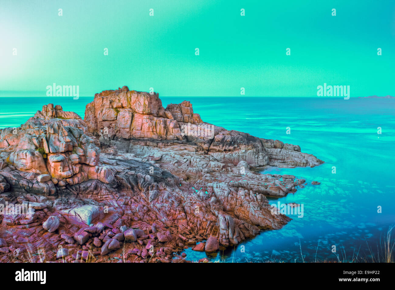 Rosa Granit Küste, Bretagne, Frankreich Stockfoto