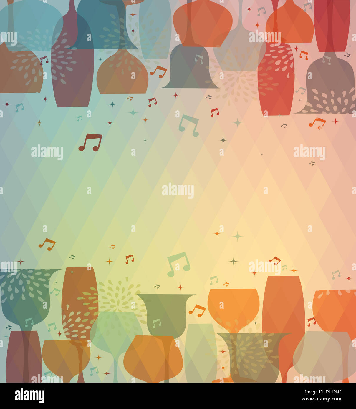 Multicolor Transparenz cocktail-Glas-Design-Hintergrund für Menü-Abdeckung, Weinkarte oder Salat-Bar. EPS10 transparente Vektor Datei o Stockfoto