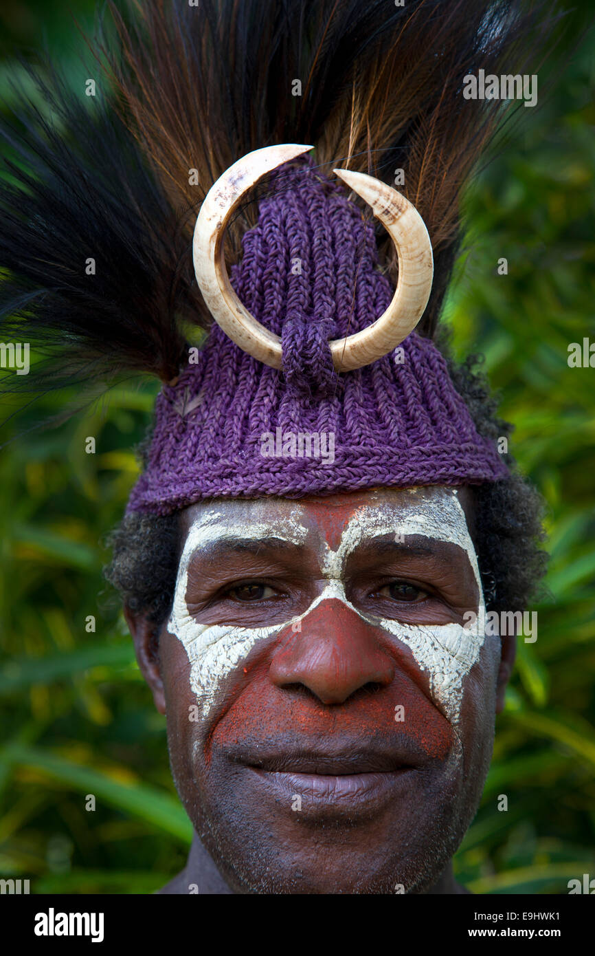 Mann des Stammes Yokoim, Sepik Region, Papua New Guinea Stockfoto