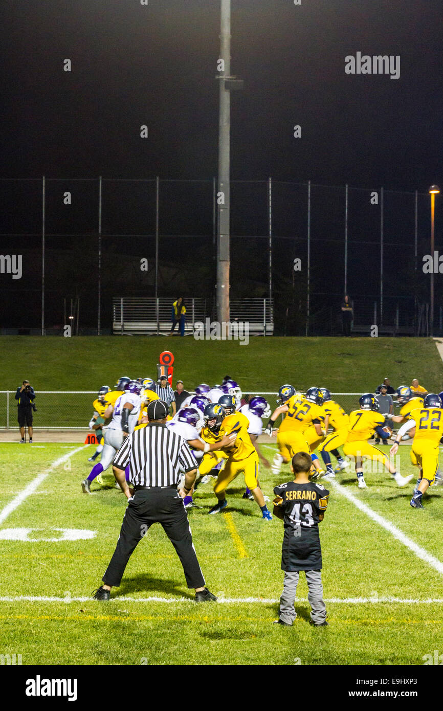 Eine High School Football-Spiel und Homecoming Feier in Modesto California Oktober 2014 Stockfoto