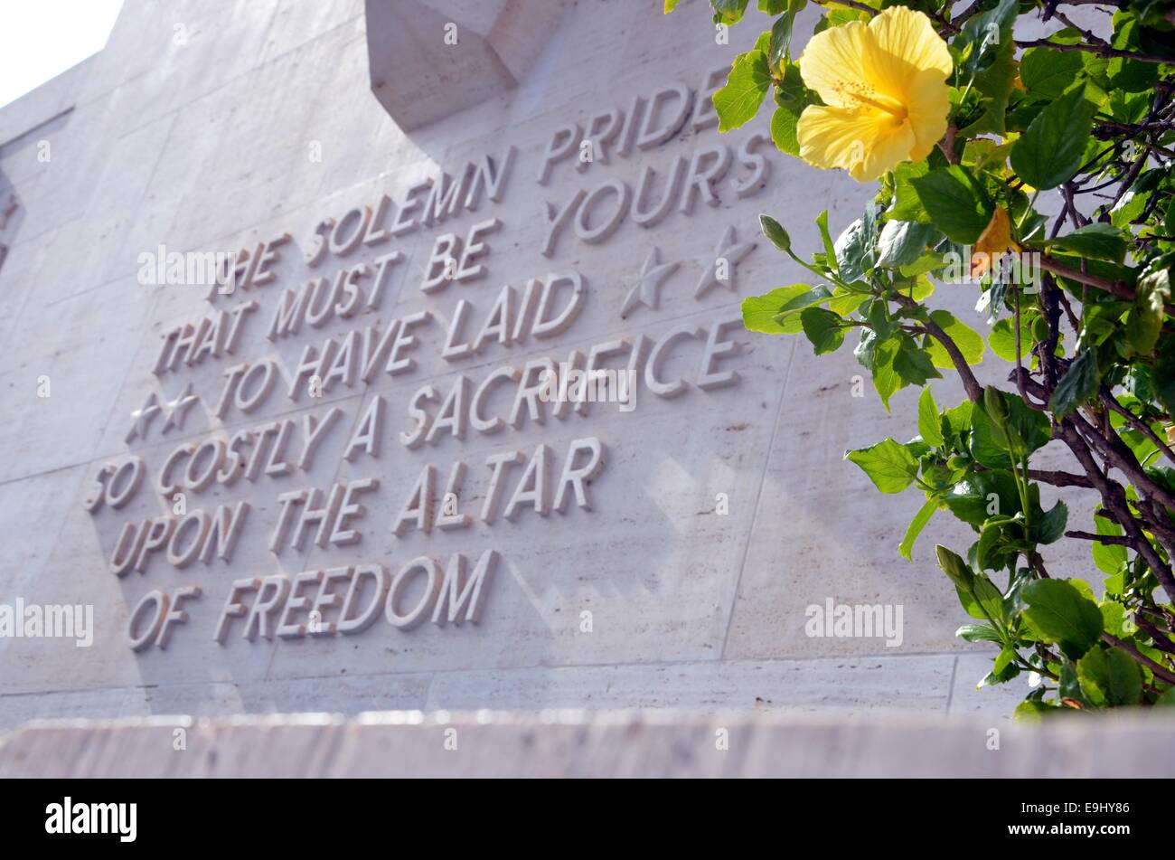 National Memorial Cemetery of the Pacific (Punchbowl Cemetery) Stockfoto