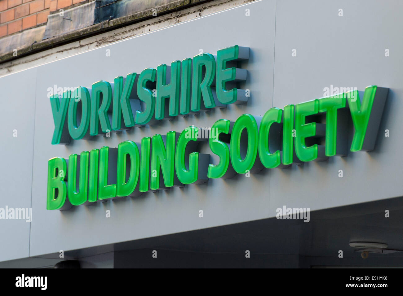 Yorkshire Building Society Bank Sign. Stockfoto