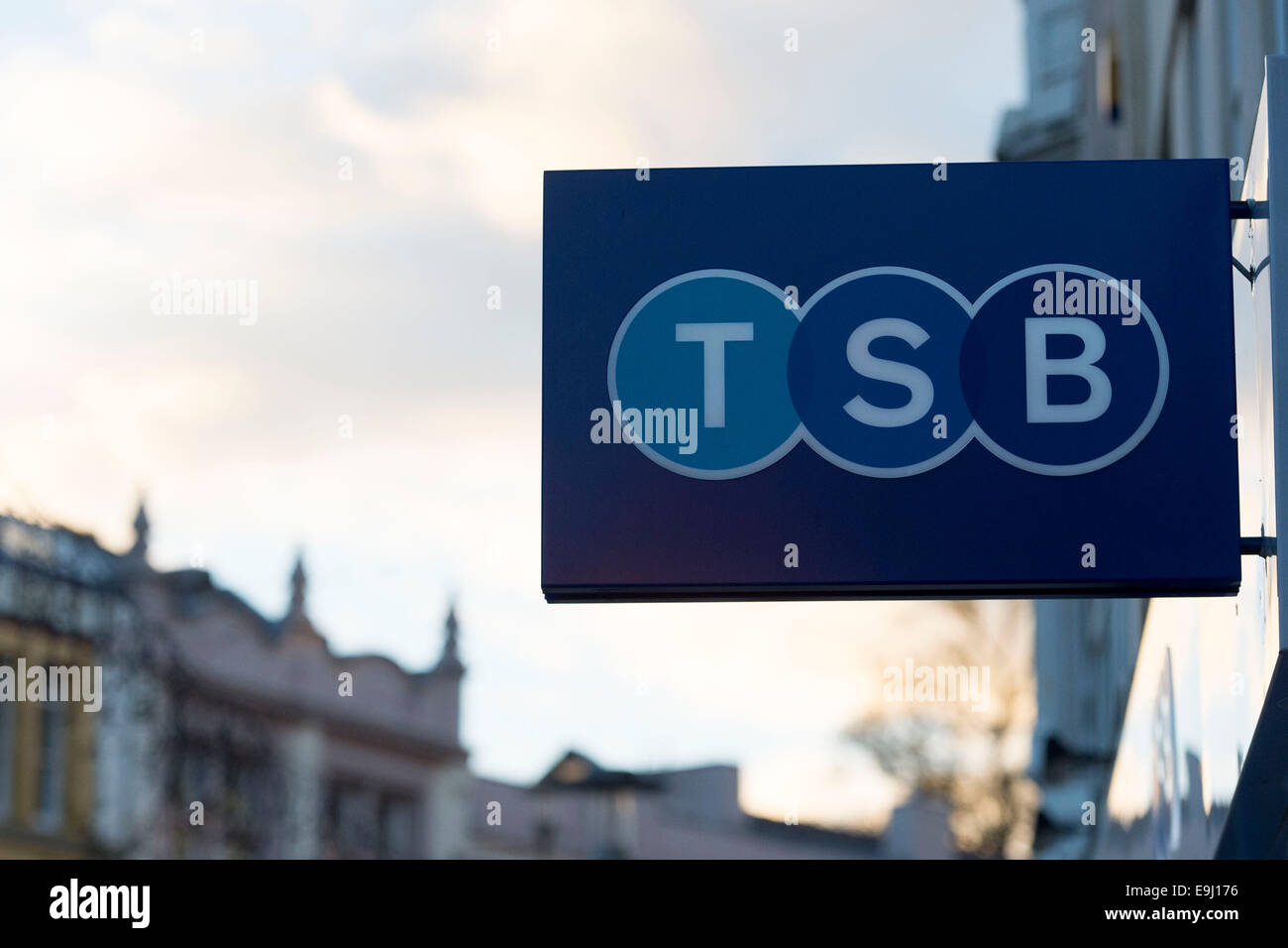 TSB Bank Zeichen. Stockfoto