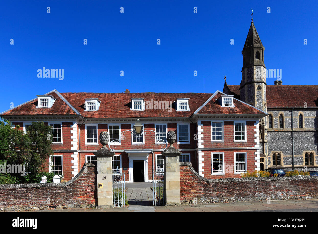 Sarum College Gebäude, nahe Dom, 13. Jahrhundert Salisbury Kathedrale, Salisbury City, Grafschaft Wiltshire, England, UK Stockfoto