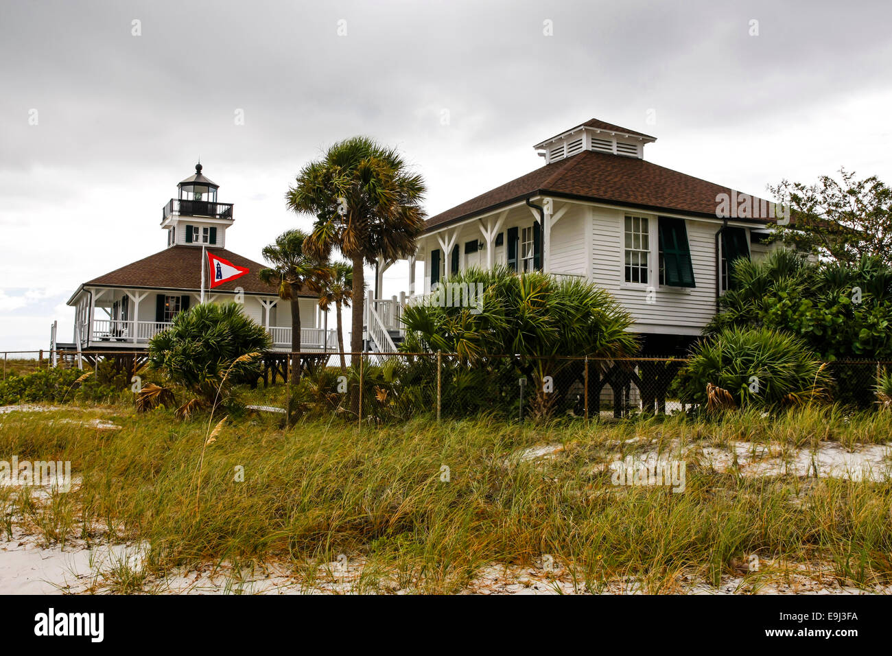 Boca Grande Leuchtturm am Ende der Gasparilla Island FL Stockfoto