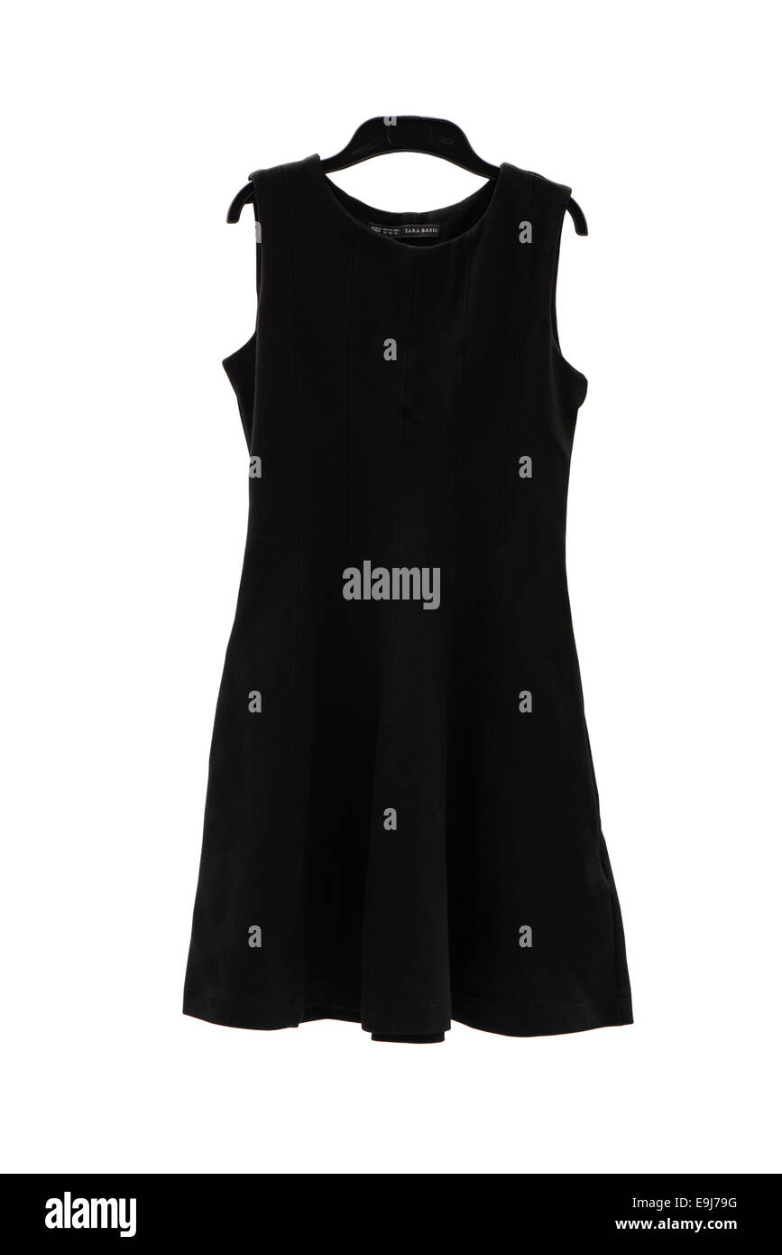 Schwarzes Frauenkleid Stockfoto