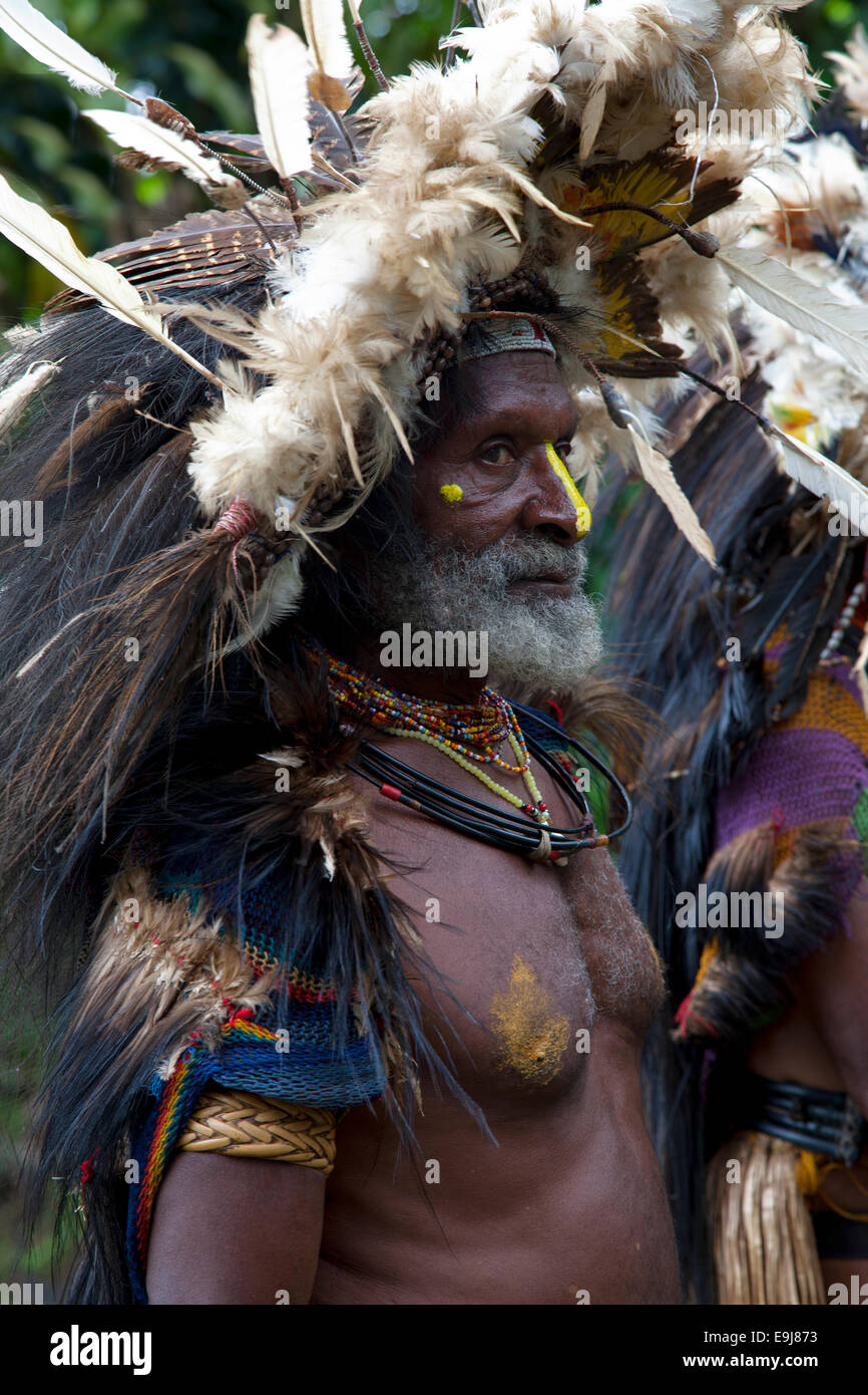 Wabia Geist Tänzer, südlichen Hochland von Papua-Neu-Guinea Stockfoto