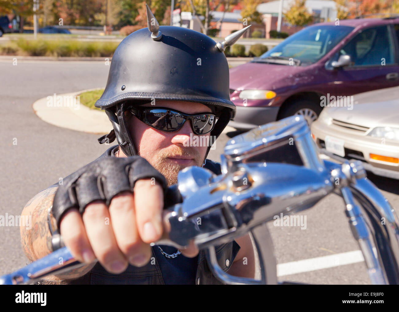 Fahrer auf Harley Davidson Chopper Motorrad Virginia USA