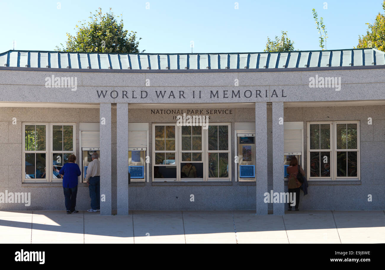 Besucherzentrum des zweiten Weltkriegs Memorial - Washington, DC USA Stockfoto