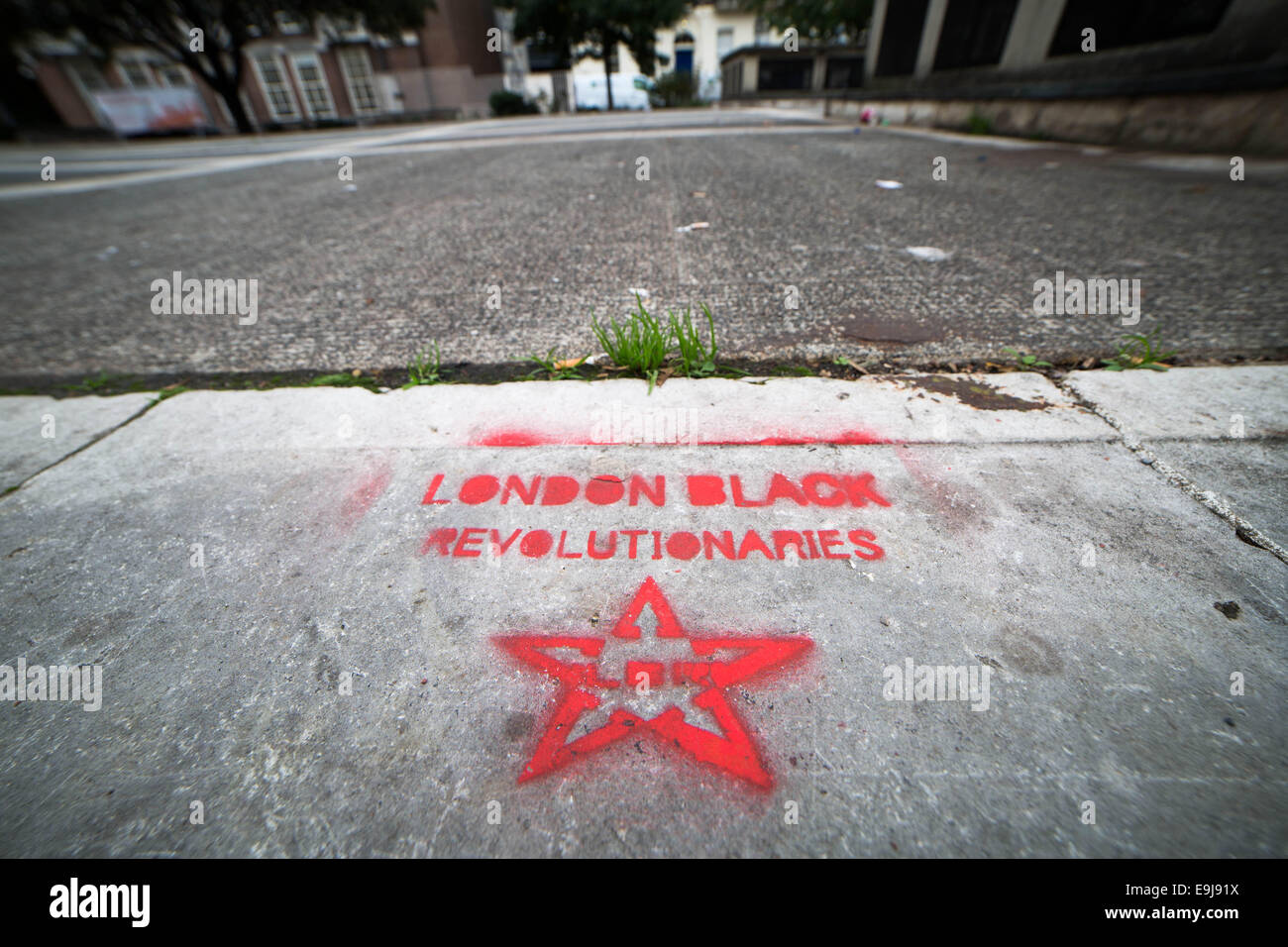 'London Black revolutionäre' Graffiti sprühen symbol Stockfoto