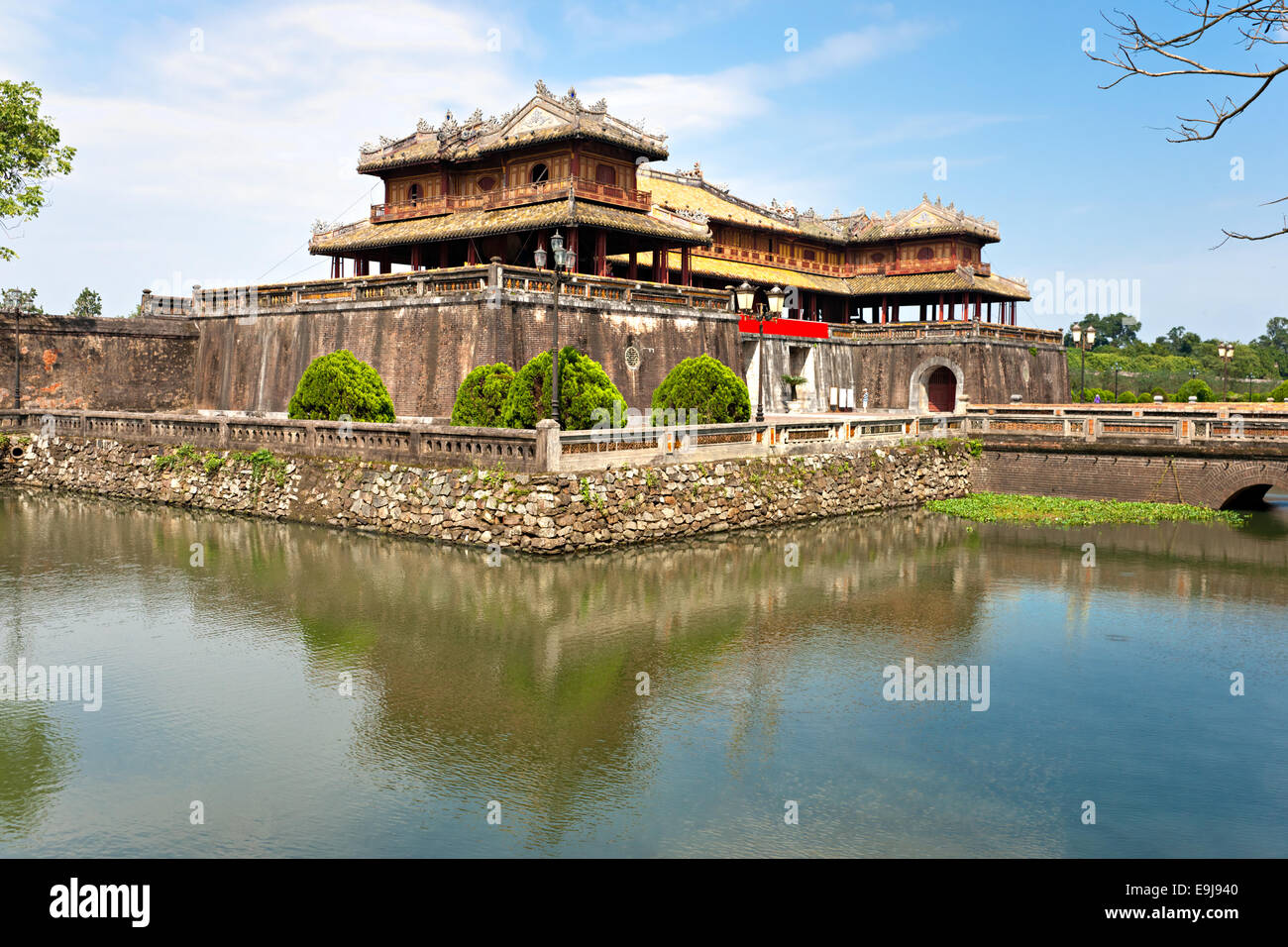 Eingang der Zitadelle, Hue, Vietnam. UNESCO-Weltkulturerbe. Stockfoto