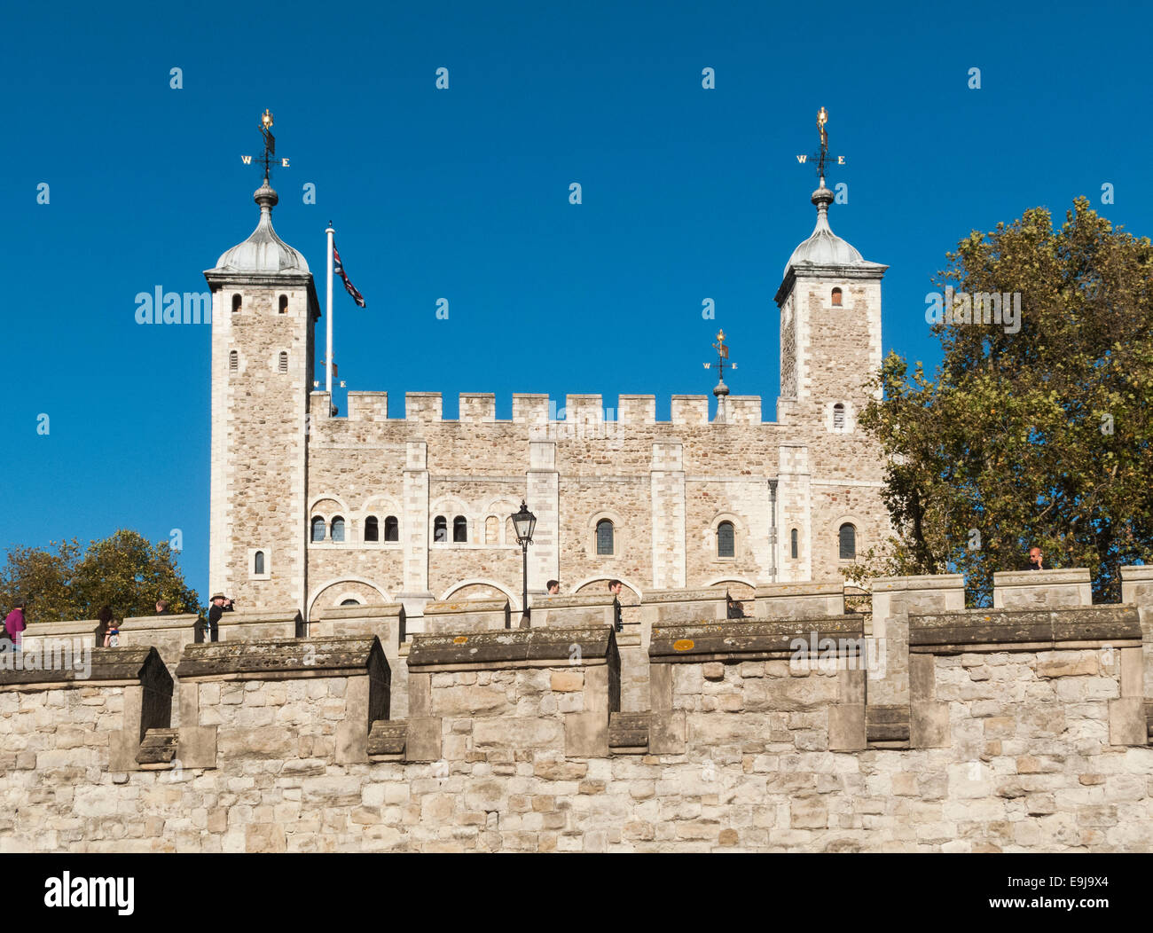 Der weiße Turm auf den Tower of London, wo die Prinzen im Tower von Richard III. ermordet worden sind, kann Stockfoto