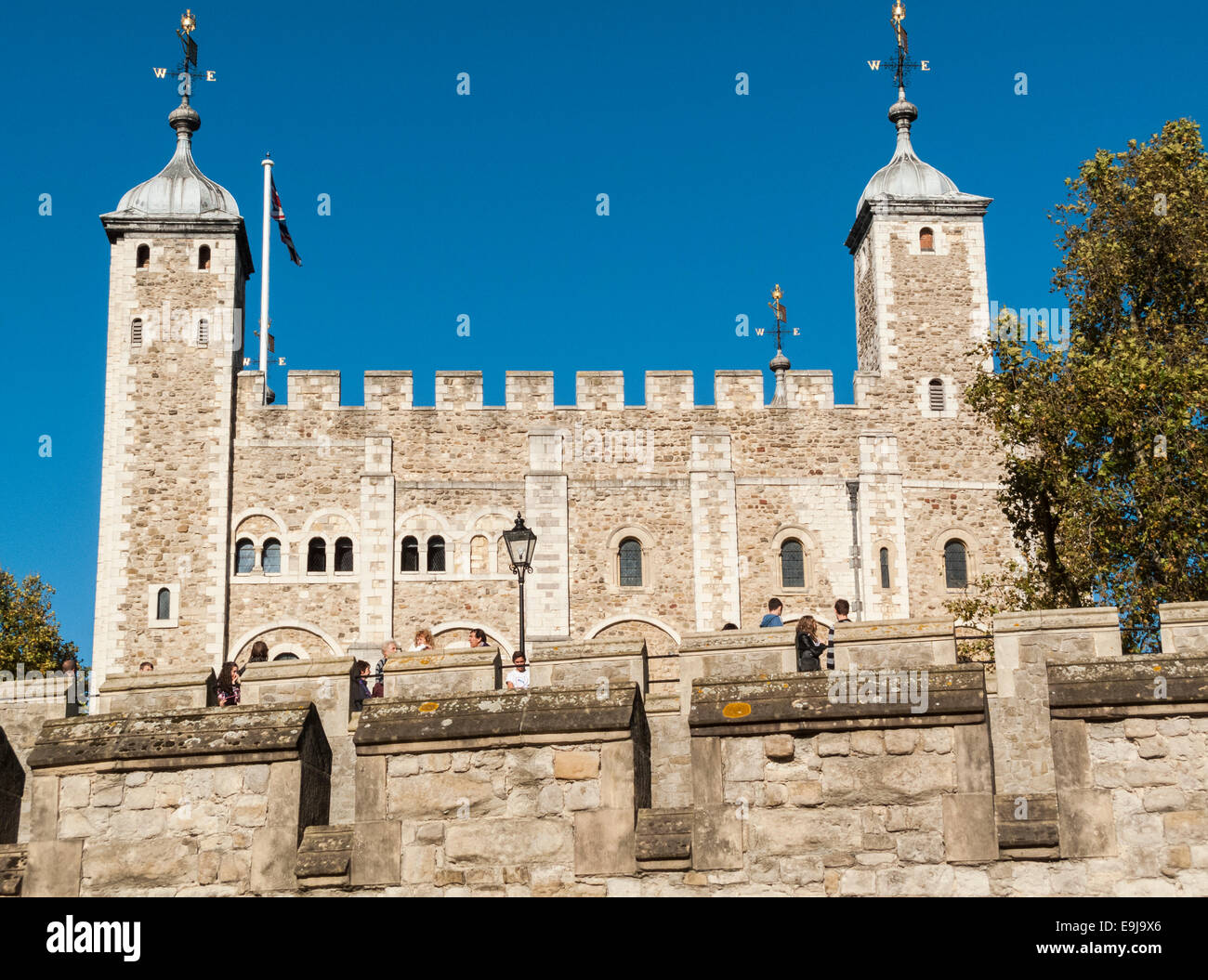 Der weiße Turm auf den Tower of London, wo die Prinzen im Tower von Richard III. ermordet worden sind, kann Stockfoto