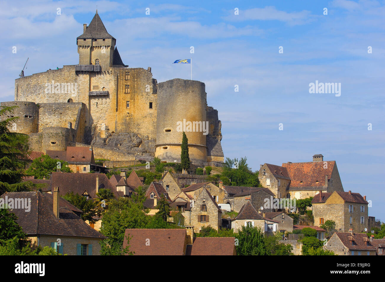 Castelnaud Burg, Château de Castelnaud, Castelnaud-la-Chapelle, Département Dordogne, Aquitaine, Frankreich Stockfoto