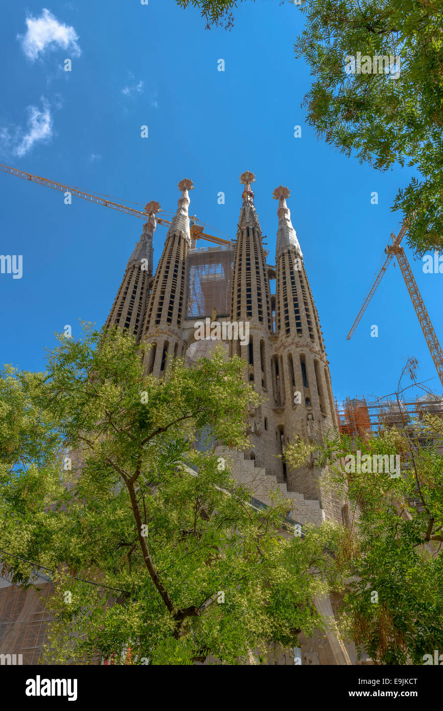 Sagrada Familia von Antoni Gaudi in Barcelona Spanien Stockfoto