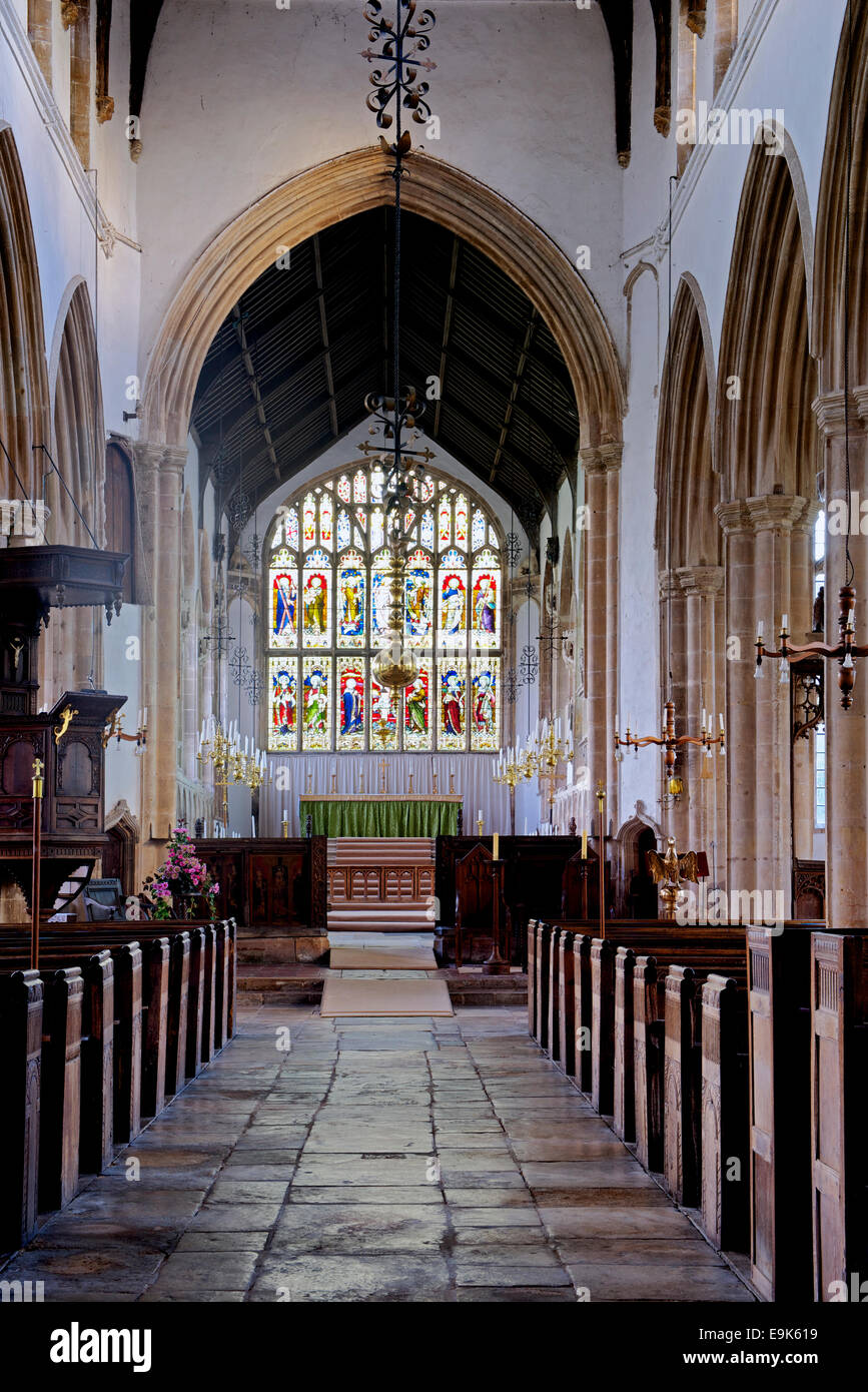 Innenraum der St.-Peter Kirche, Walpole St Peter, Norfolk, England UK Stockfoto
