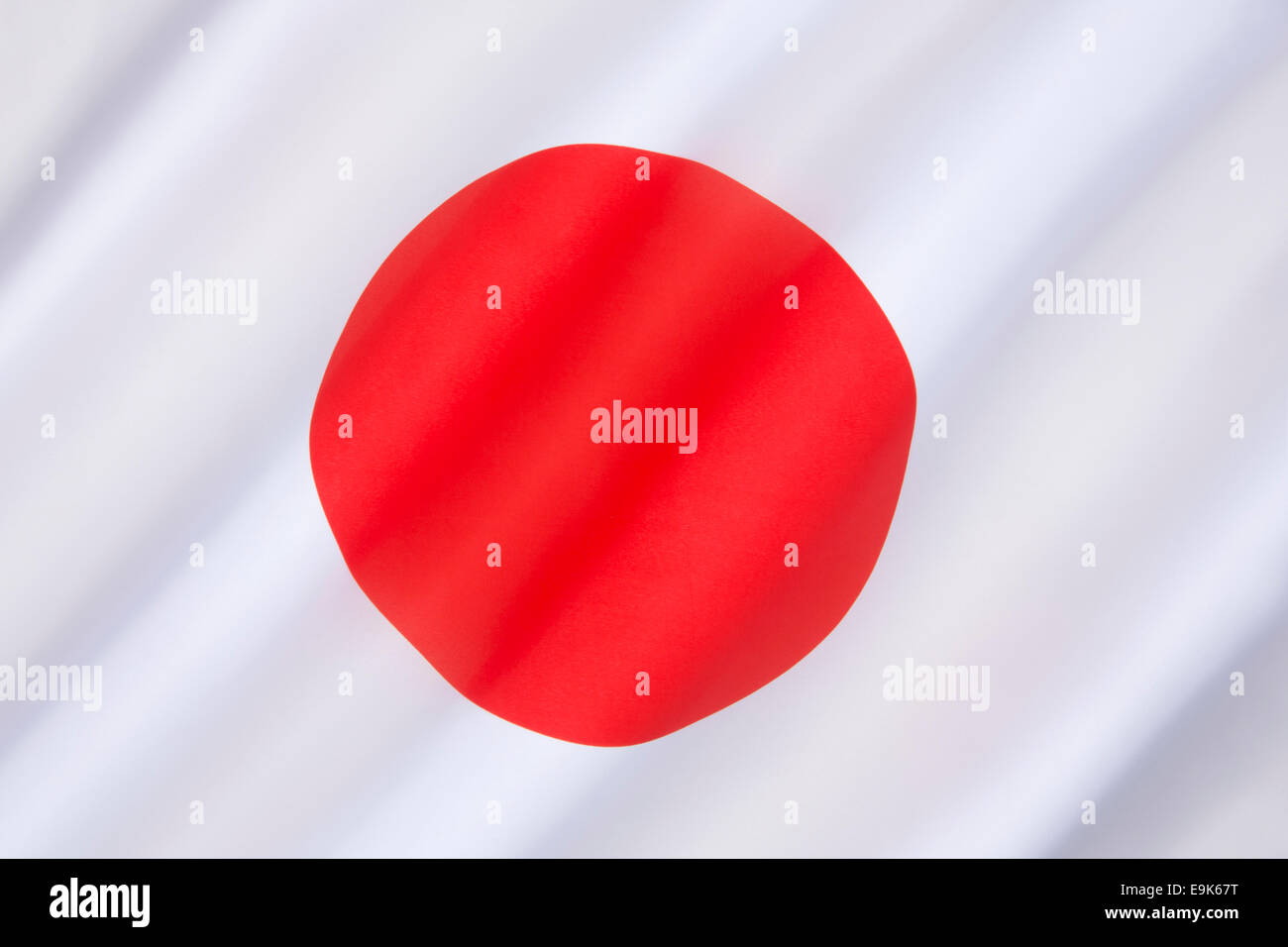 Die Nationalflagge von Japan Stockfoto