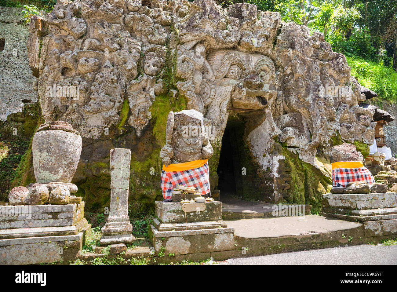 Goa Gajah Tempel, Ubud, Bali, Indonesien. Stockfoto