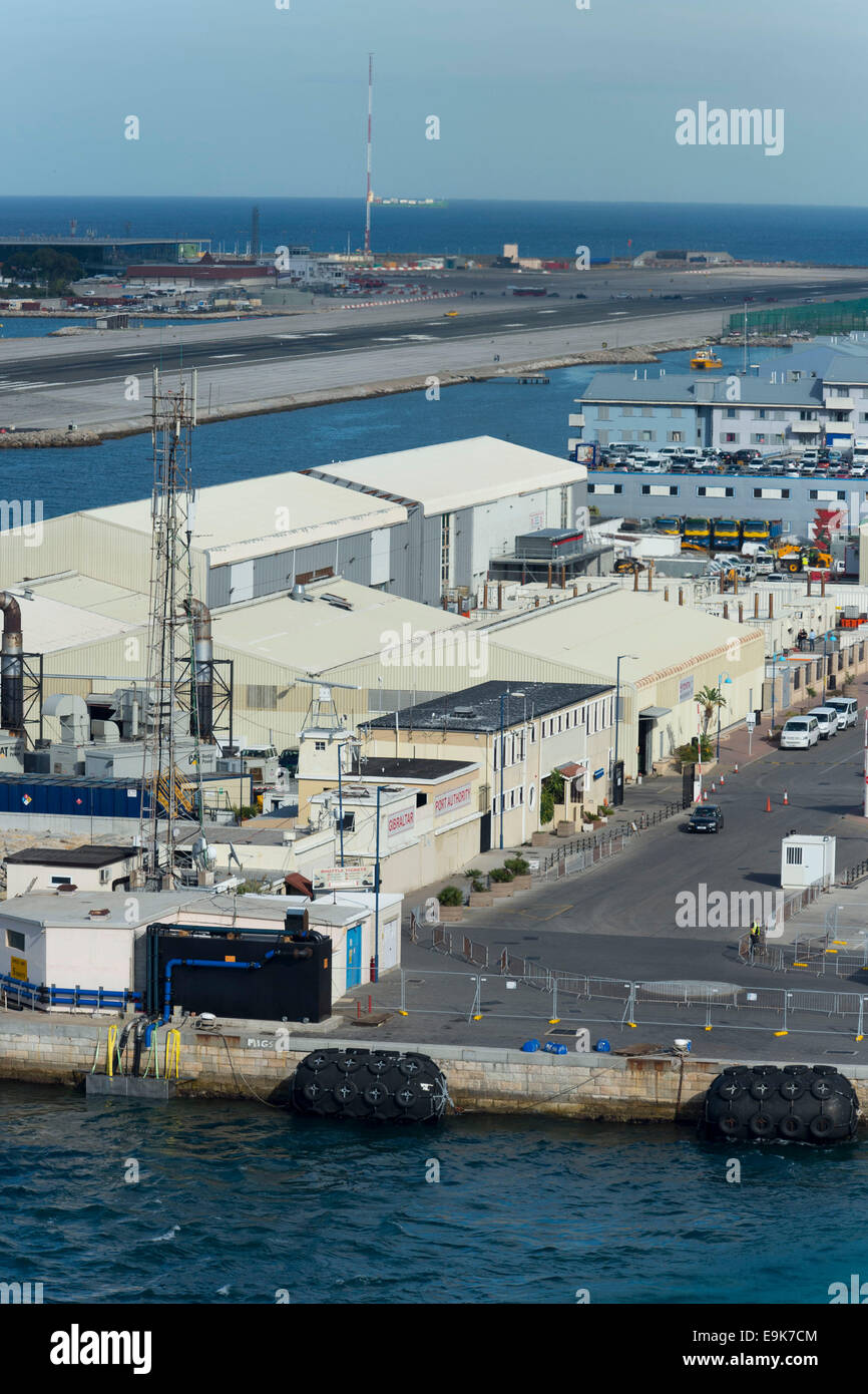 Hafen von Gibraltar. Stockfoto