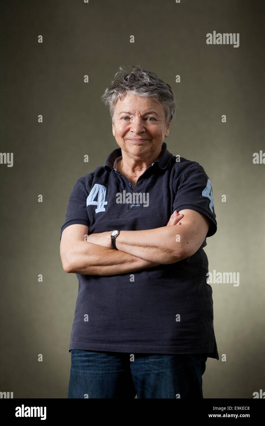 Dominique Manotti, Historiker und Autor, auf dem Edinburgh International Book Festival 2014. Edinburgh, Schottland. Stockfoto