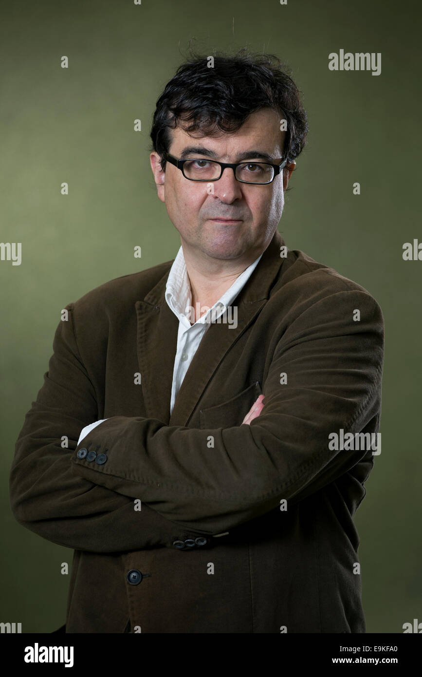 Schriftsteller und Professor der spanischen Literatur, wird Javier Cercas am Edinburgh International Book Festival. Stockfoto